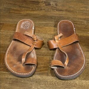Women's Tan Leather Sandals